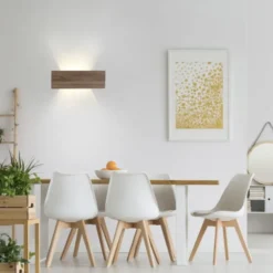 LED-Wandleuchte, holz, warmweiß, Innenleuchte, IP20