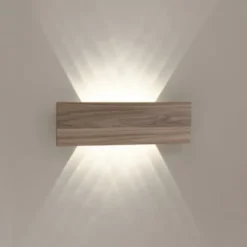 LED-Wandleuchte, holz, warmweiß, Innenleuchte, IP20