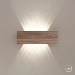 LED-Wandleuchte, holz, warmweiß, Innenleuchte, IP20