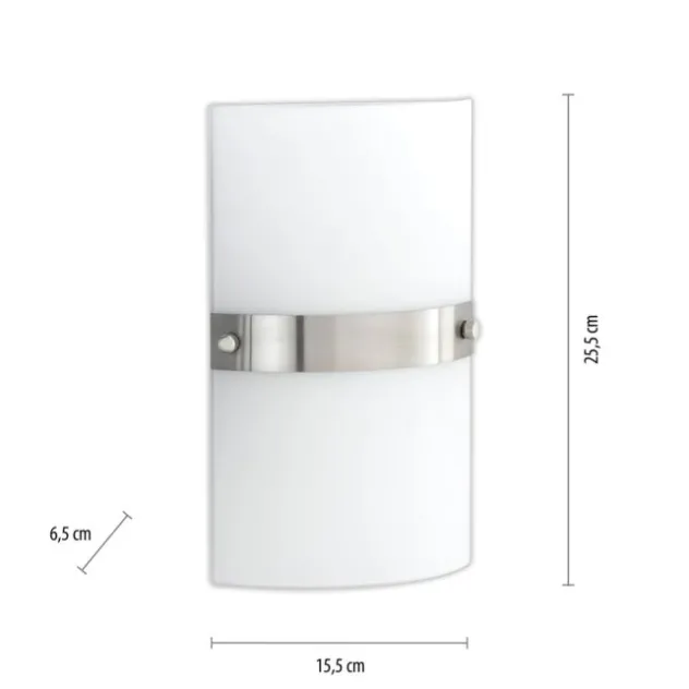 LED Wandleuchte, Opalglas, E14, blendfreies Licht