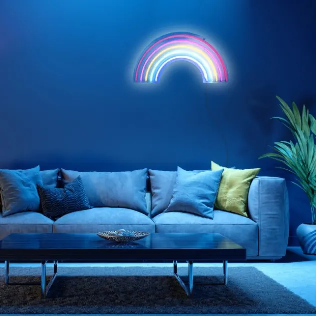 LED Wandleuchte Regenbogen mehrfarbig USB Schnurschalter dekorativ