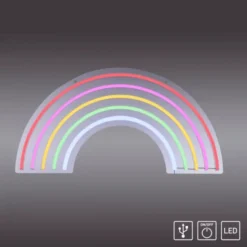 LED Wandleuchte Regenbogen mehrfarbig USB Schnurschalter dekorativ