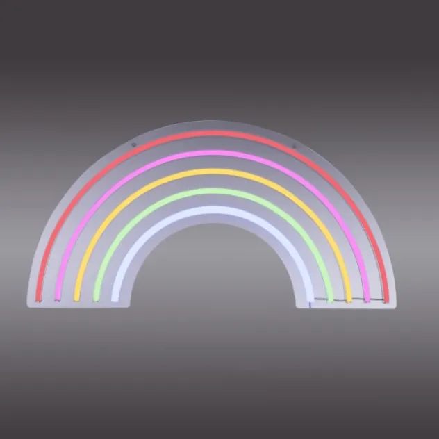 LED Wandleuchte Regenbogen mehrfarbig USB Schnurschalter dekorativ