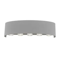 LED-Wandleuchte, silberfarben, ovale Form, warmweiße Lichtfarbe, modern