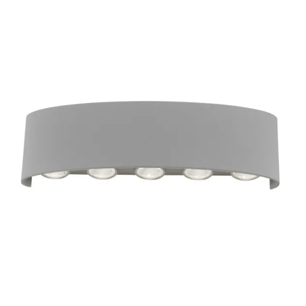 LED-Wandleuchte, silberfarben, ovale Form, warmweiße Lichtfarbe, modern