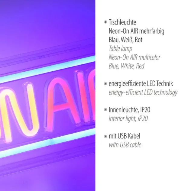 LED Wandleuchte USB Acryl mehrfarbig Schnurschalter Dekoration