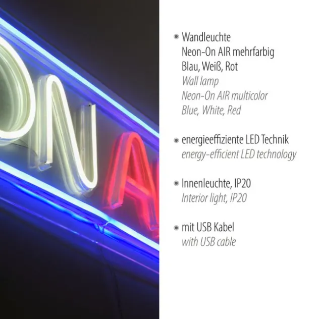LED Wandleuchte USB mehrfarbig Schnurschalter dekorativ