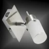 LED-Wandleuchte, verstellbaren Leuchtkopf, Wippschalter, satiniertes Glas