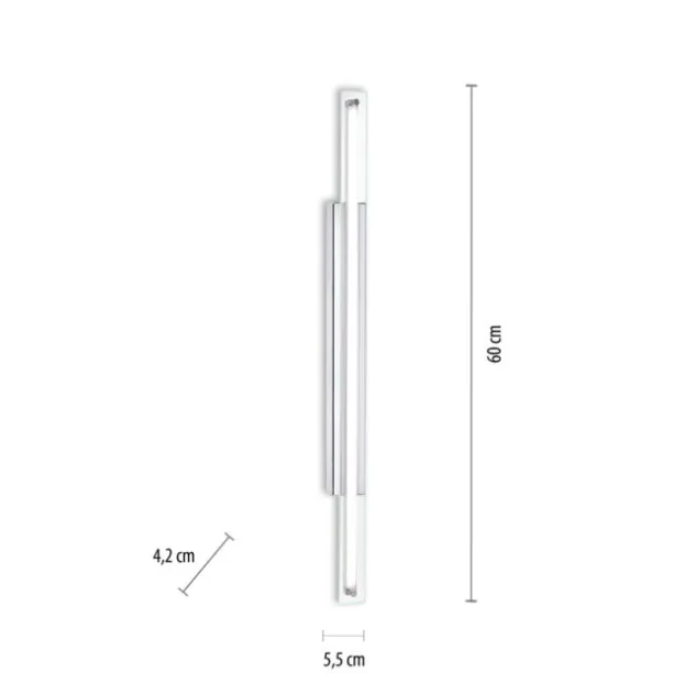 LED-Wandleuchte, warmweiße Lichtfarbe, spritzwassergeschützt, modern