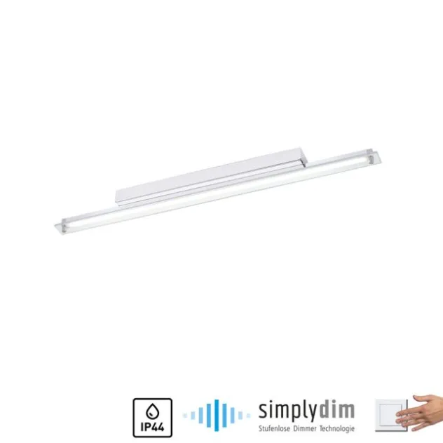 LED-Wandleuchte, warmweiße Lichtfarbe, spritzwassergeschützt, modern