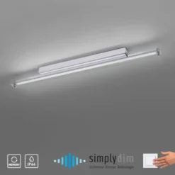 LED-Wandleuchte, warmweiße Lichtfarbe, spritzwassergeschützt, modern