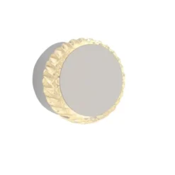 LED Wandleuchte weiß Kristallrand rund 3000K warmweiß Dekolampe