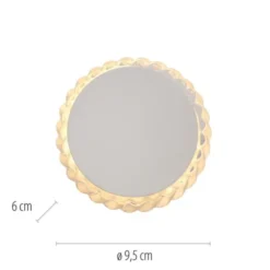 LED Wandleuchte weiß Kristallrand rund 3000K warmweiß Dekolampe