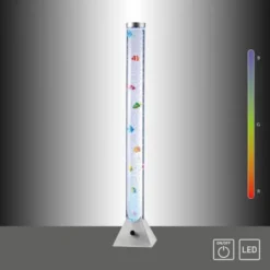 LED-Wassersäule, RGB, Farbwechsel, bunte Fische, modern