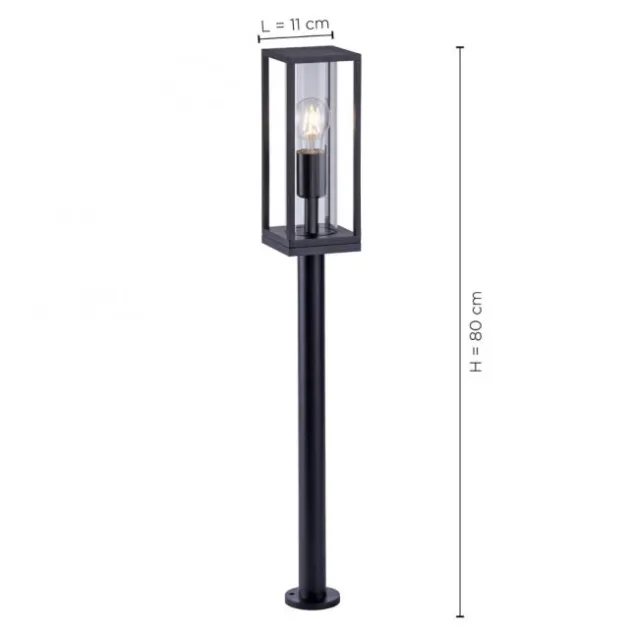 LED-Wegeleuchte, anthrazit, IP44, E27 Fassung, spritzwassergeschützt