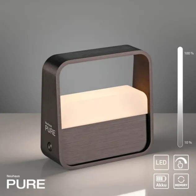 Neuhaus PURE® Akku Tischleuchte Pure Go, dark-metal brown