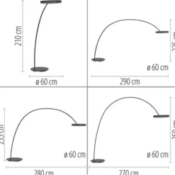 Neuhaus PURE® LED Bogenlampe PURE Loop-Bow, black pearl, Stehleuchte, dimmbar