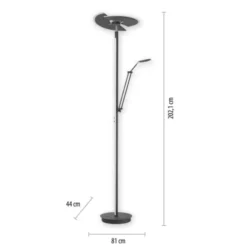 Neuhaus PURE® Led Deckenfluter / Stehleuc PURE Mutil graphite Leselicht dimmbar