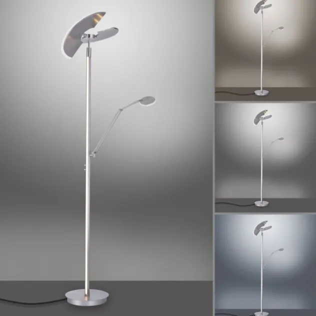 Neuhaus PURE® Led Deckenfluter / Stehleuc PURE Mutil diamond (siber farbig) Leselicht dimmbar