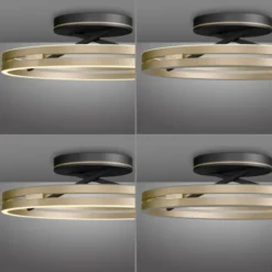 Neuhaus PURE® LED Deckenleuchte PURE Loop, black-pearl/ivory-gold, Fernbedienung