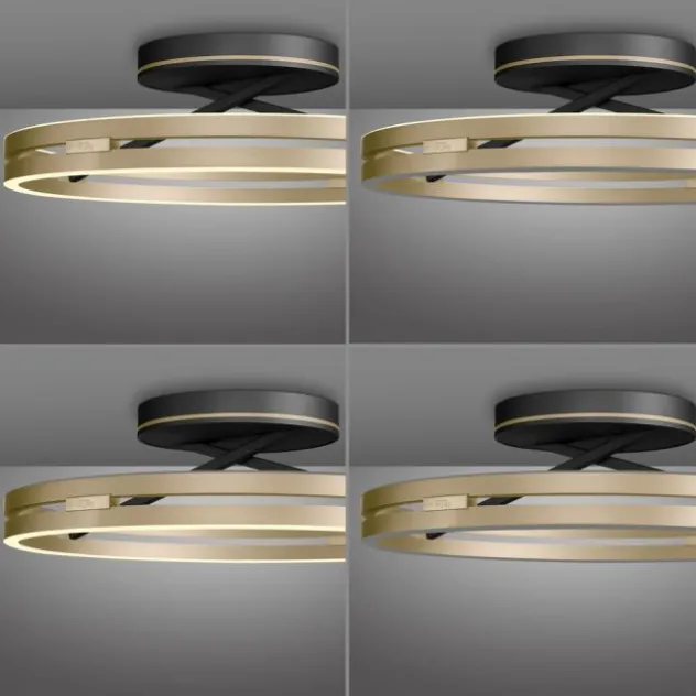 Neuhaus PURE® LED Deckenleuchte PURE Loop, black-pearl/ivory-gold, Fernbedienung
