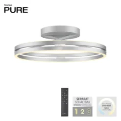 Neuhaus PURE® LED Deckenleuchte PURE Loop, stone (alu), Fernbedienung