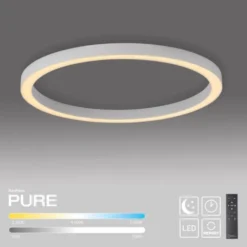 Neuhaus PURE® LED Deckenleuchte PURE Lines Round, snow, 70 cm, dimmbar, Fernbedienung