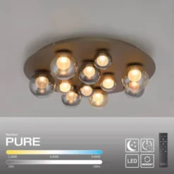Neuhaus PURE® LED Deckenleuchte PURE Popup, bronce, dimmbar, Funk-FB, Memoryfunktion