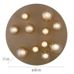 Neuhaus PURE® LED Deckenleuchte PURE Popup, bronce, dimmbar, Funk-FB, Memoryfunktion