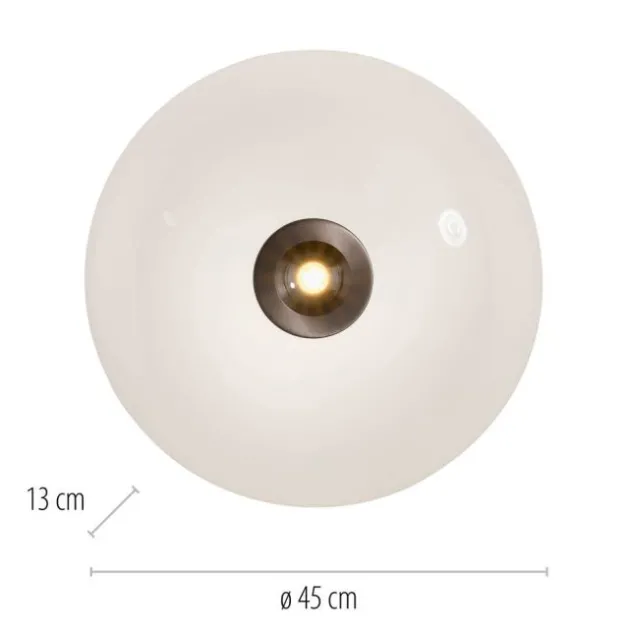 Neuhaus PURE® LED Deckenleuchte PURE Vitrum, dark-metal brown, dimmbar
