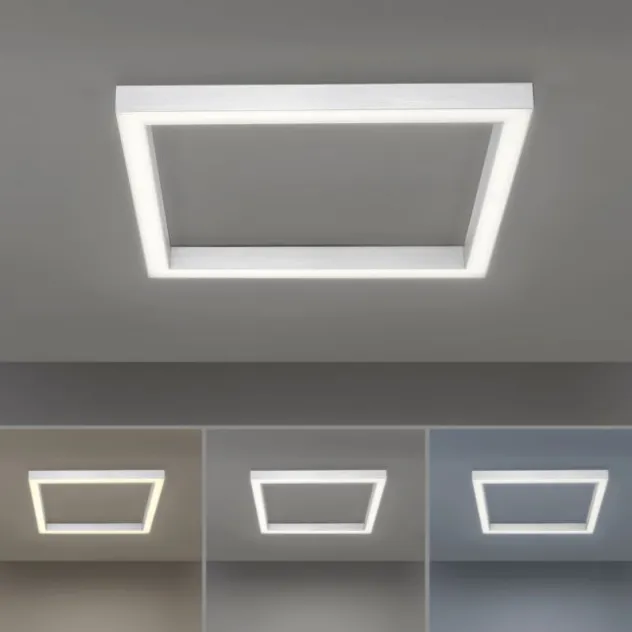 Neuhaus PURE® LED Deckenleuchte PURE Lines Square diamond (alu) 55x55cm dimmbar