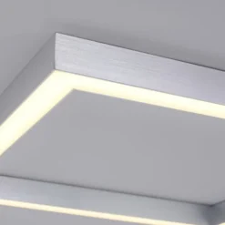 Neuhaus PURE® LED Deckenleuchte PURE Lines Square diamond (alu) 55x55cm dimmbar