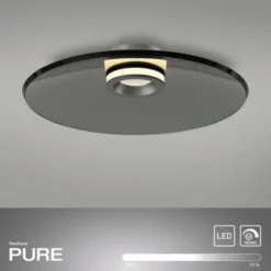 Neuhaus PURE® LED Deckenleuchte PURE Moon, platin (grau), dimmbar