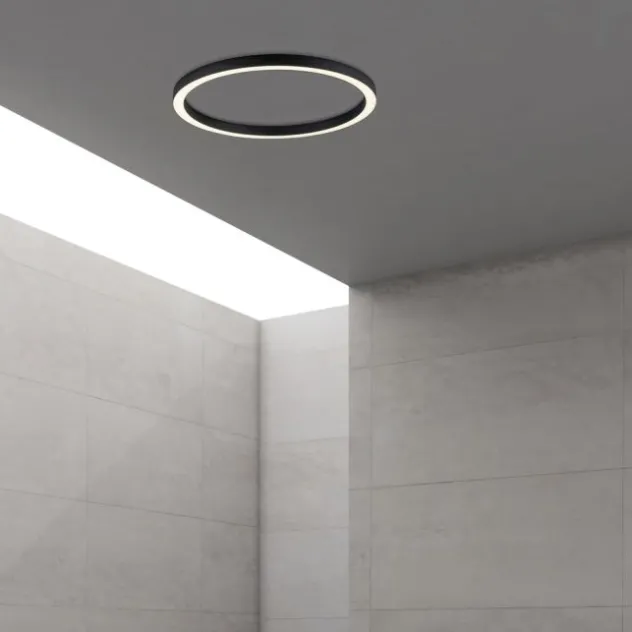 Neuhaus PURE® LED Deckenleuchte PURE Lines Round, graphite, 70cm, CCT, Fernbedienung