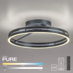 Neuhaus PURE® LED Deckenleuchte PURE Loop, mystic grey, Fernbedienung