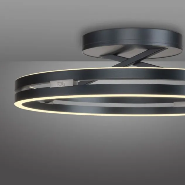 Neuhaus PURE® LED Deckenleuchte PURE Loop, mystic grey, Fernbedienung