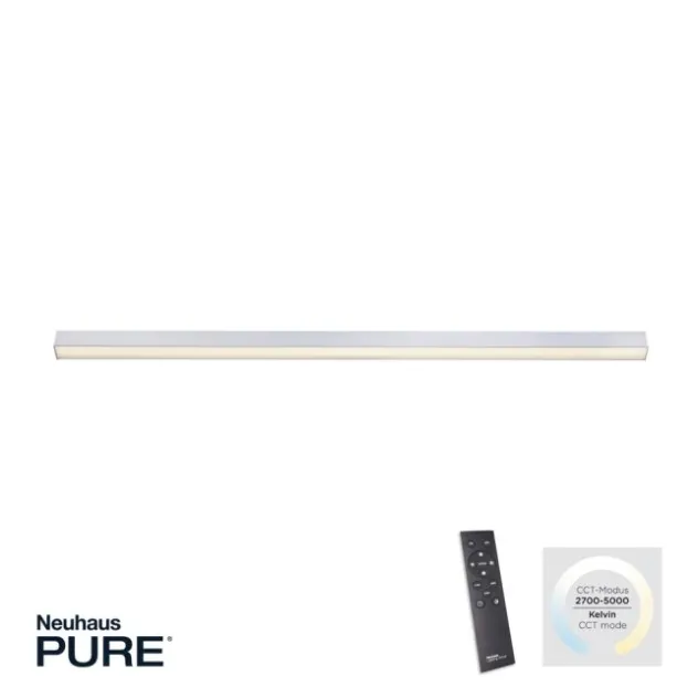 Neuhaus PURE® LED Deckenleuchte PURE Lines Straight diamond, (alu) linear