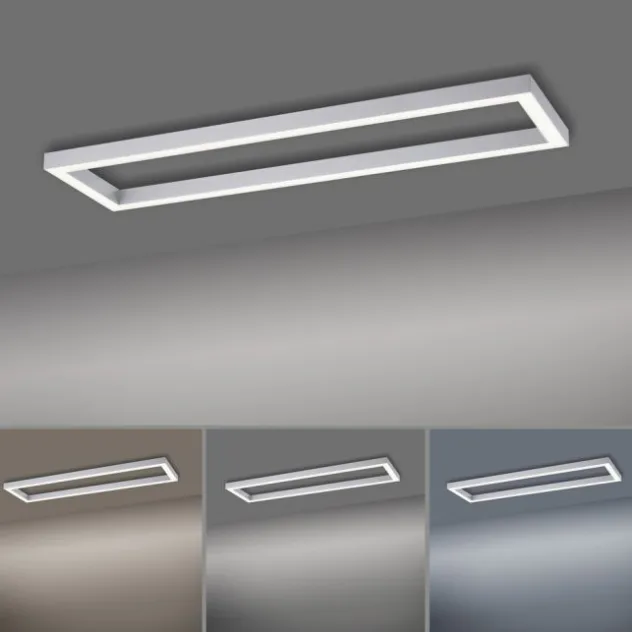 Neuhaus PURE® LED Deckenleuchte PURE Lines Square diamond, (alu) Frame 110x30cm
