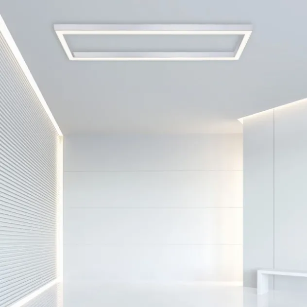 Neuhaus PURE® LED Deckenleuchte PURE Lines Square diamond, (alu) Frame 110x30cm