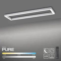 Neuhaus PURE® LED Deckenleuchte PURE Lines Square diamond, (alu) Frame 110x30cm
