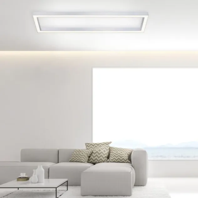 Neuhaus PURE® LED Deckenleuchte PURE Lines Square diamond, (alu) Frame 110x30cm