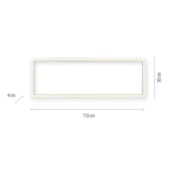 Neuhaus PURE® LED Deckenleuchte PURE Lines Square diamond, (alu) Frame 110x30cm