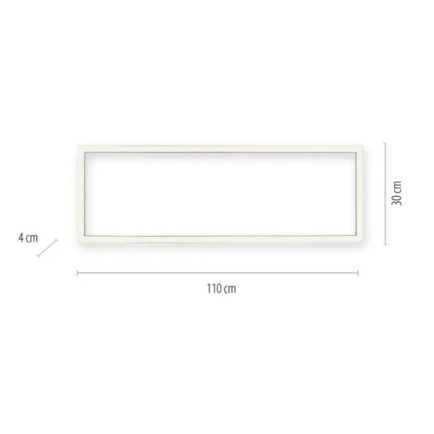 Neuhaus PURE® LED Deckenleuchte PURE Lines Square diamond, (alu) Frame 110x30cm