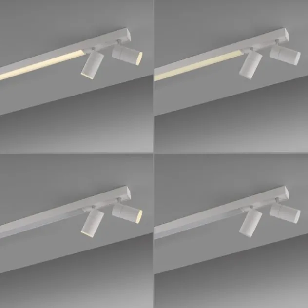 Neuhaus PURE® LED Deckenleuchte PURE Lines Spot, snow, dimmbar, Funk-Fernbedienung
