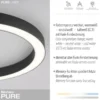 Neuhaus PURE® LED Deckenleuchte PURE Lines Round, graphite, 50cm, dimmbar, CCT