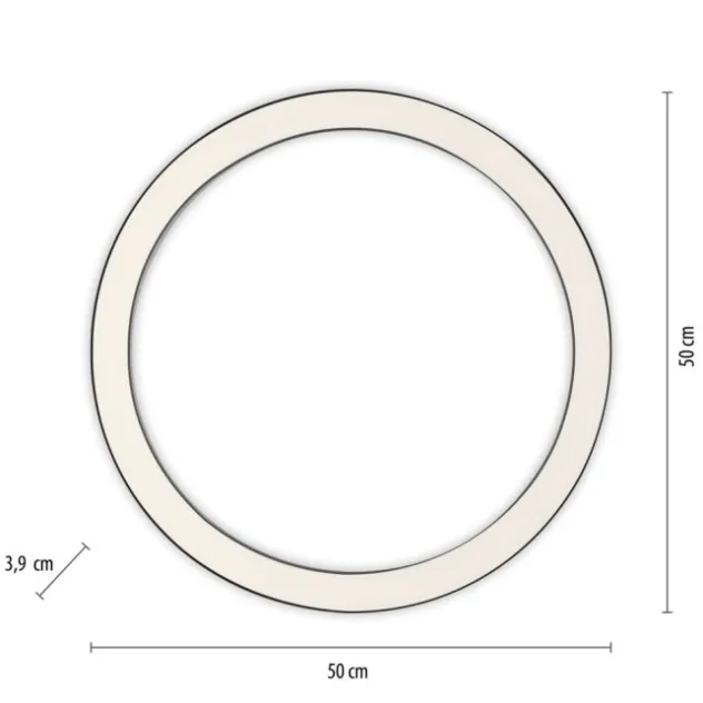 Neuhaus PURE® LED Deckenleuchte PURE Lines Round, graphite, 50cm, dimmbar, CCT