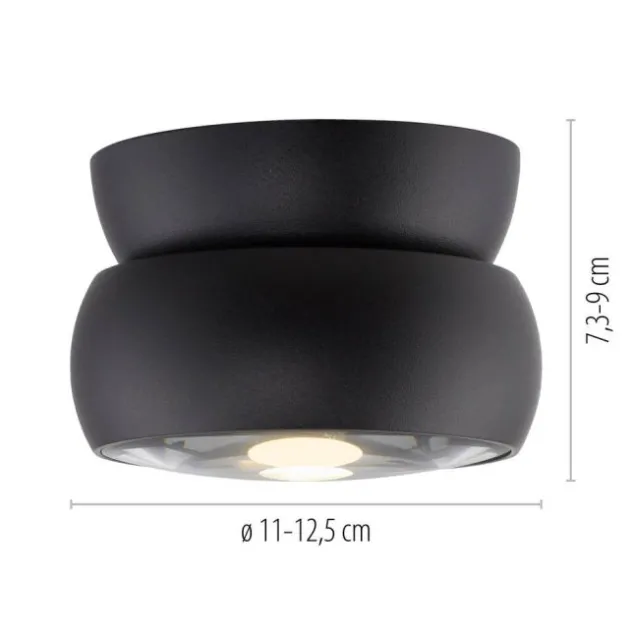 Neuhaus PURE® LED Deckenleuchte PURE Move, black pearl, Dimmer, dreh- schwenkbar