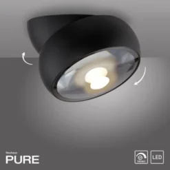 Neuhaus PURE® LED Deckenleuchte PURE Move, black pearl, Dimmer, dreh- schwenkbar