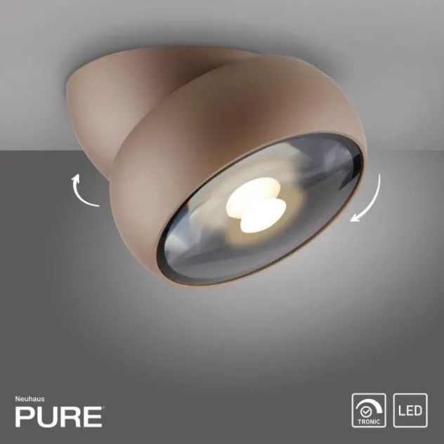 Neuhaus PURE® LED Deckenleuchte PURE Move, bronce, Tronicdimmer, dreh- schwenkbar