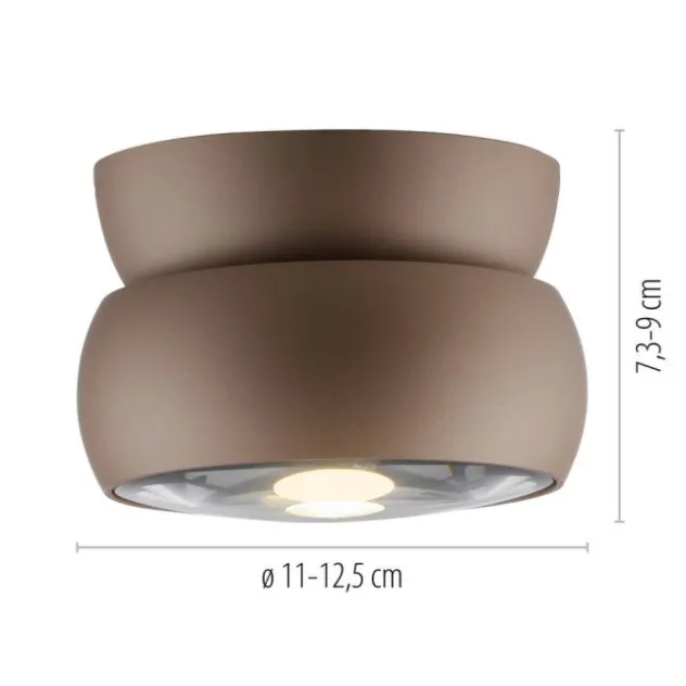 Neuhaus PURE® LED Deckenleuchte PURE Move, bronce, Tronicdimmer, dreh- schwenkbar
